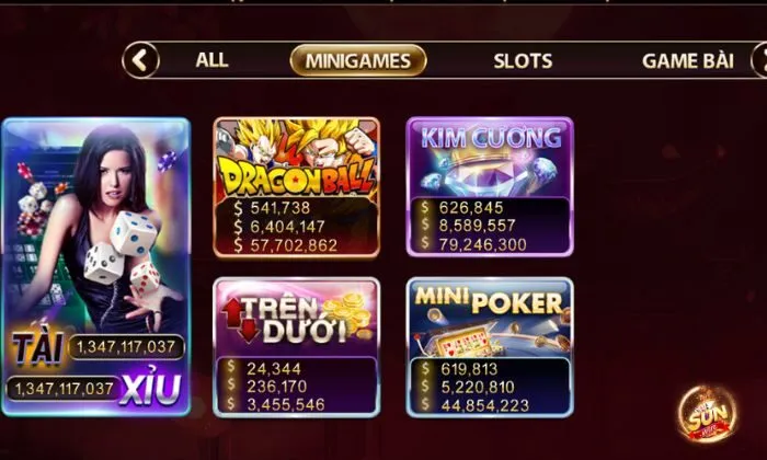 Game online Sunwin Các trò chơi minigames hot nhất tại Sunwin