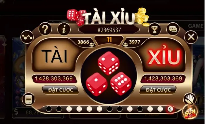 tài xỉu Sunwin Tài xỉu Sunwin cũng sử dụng ba viên xúc xắc như tài xỉu truyền thống