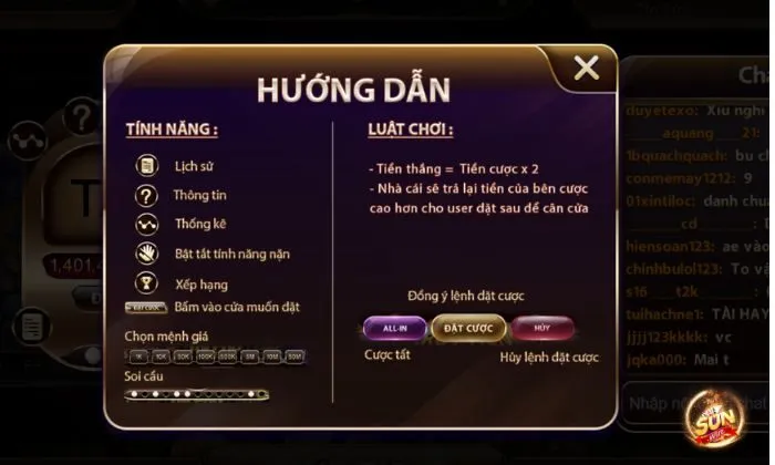 tài xỉu Sunwin Sunwin cung cấp những công cụ hỗ trợ hữu ích cho người chơi khi tham gia tài xỉu